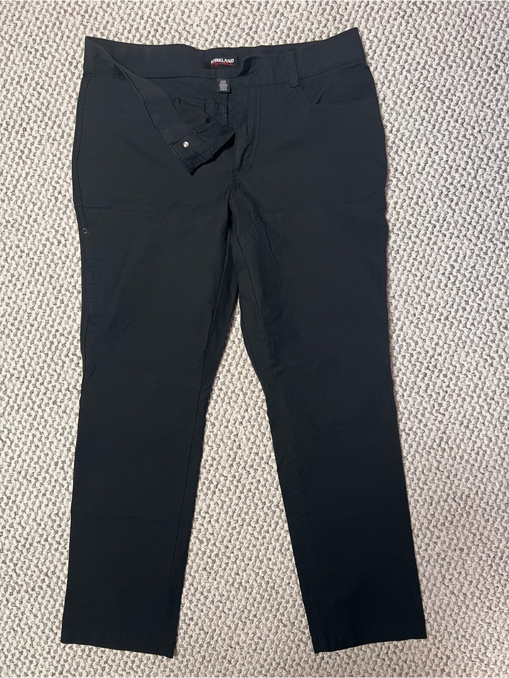 Kirkland Signature Black Straight-Leg Stretch Chinos